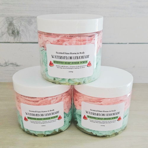 Whipped Soap Sugar Scrub - Watermelon Lemonade