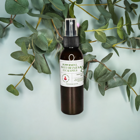 Room Sprays - Peppermint, Sweet Orange & Eucalyptus Essential Oil