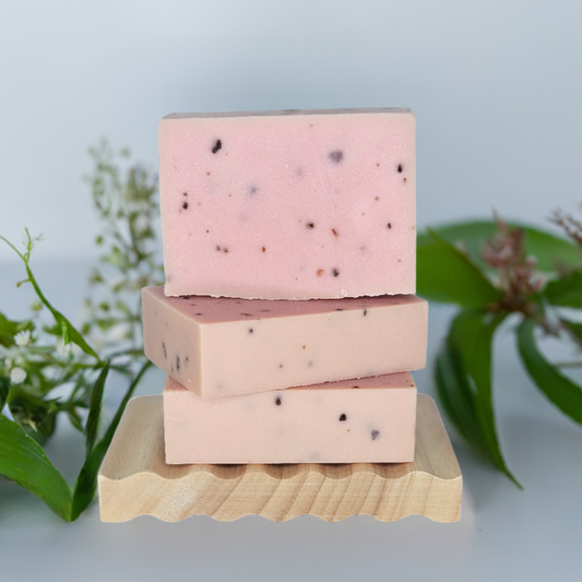 Soap Bar - Lavender, Patchouli & Palmarosa with Hibiscus Flowers